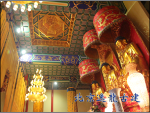 The temple interior decoration